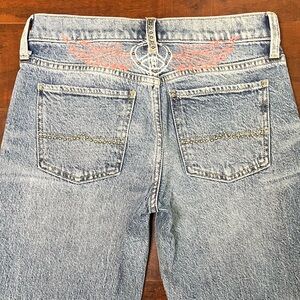 LUCKY BRAND Denim Easy Rider Mid Rise Boot Cut Jeans Embroidered Size 00 / 24